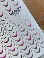 Nail Water Decal CF-325 | French Water Slide Nail Decals | Gradient Silver Outlines - UASLIDER