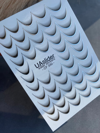 Naklejka na paznokcie CF-330 | Francuskie naklejki wodne do paznokci | Przydymione nagie gradientowe końcówki