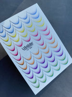 Nail Water Decal CF-326 | French Water Slide Nail Decals | Multicolor Gradient Tips - UASLIDER