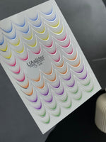Nail Water Decal CF-326 | French Water Slide Nail Decals | Multicolor Gradient Tips - UASLIDER