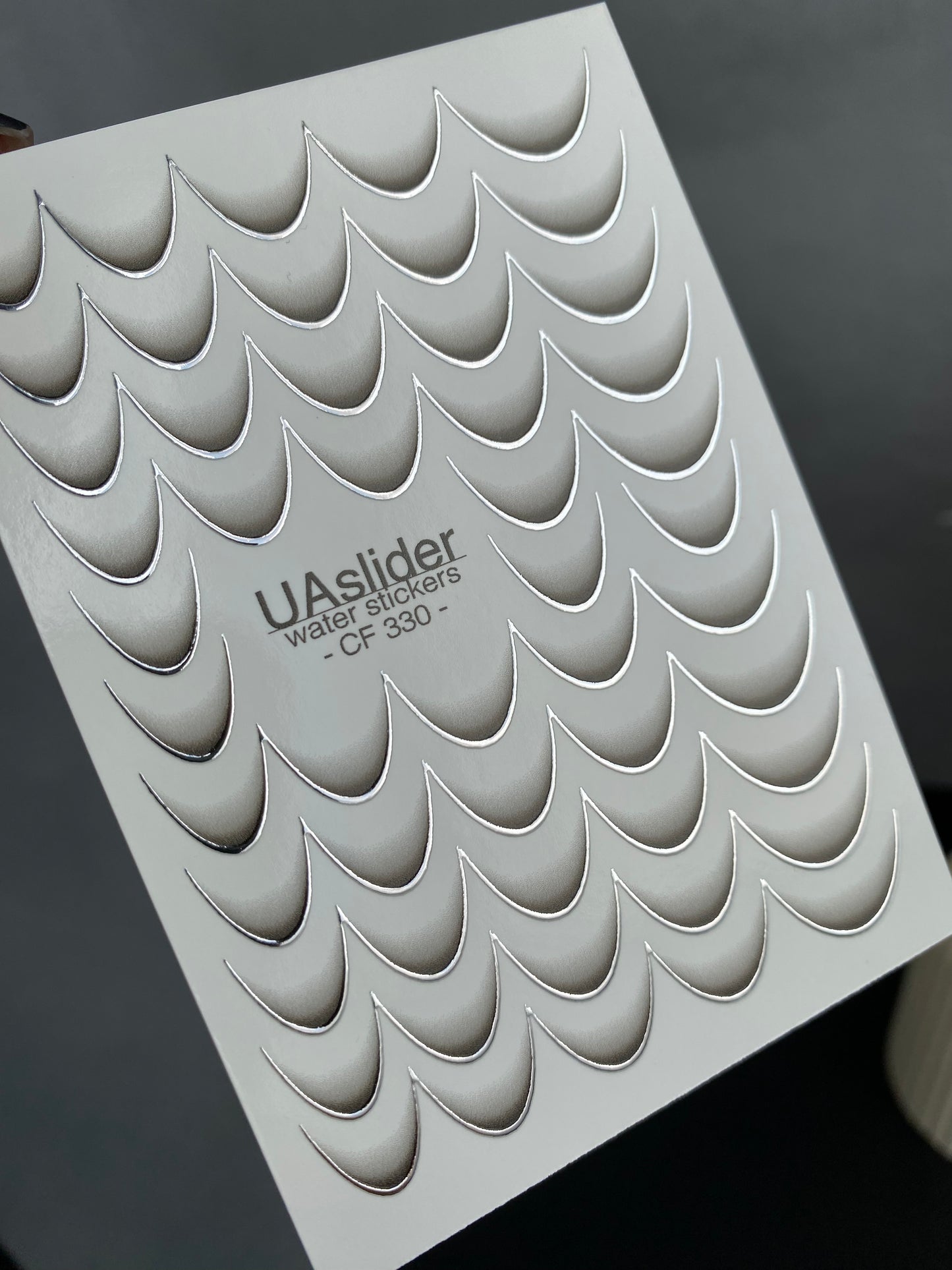 Naklejka na paznokcie CF-330 | Francuskie naklejki wodne do paznokci | Przydymione nagie gradientowe końcówki