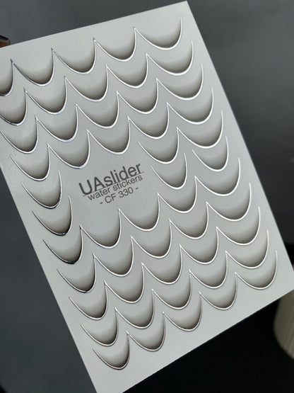 Naklejka na paznokcie CF-330 | Francuskie naklejki wodne do paznokci | Przydymione nagie gradientowe końcówki