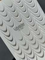 Nail Water Decal CF-328 | French Water Slide Nail Decals | Nude Gradient with Silver Outline - UASLIDER
