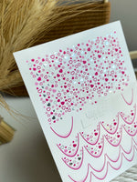 Nail Water Decal CF-491 | Pink & Silver Heart Nail Water Decals | French Tip Romantic Design - UASLIDER
