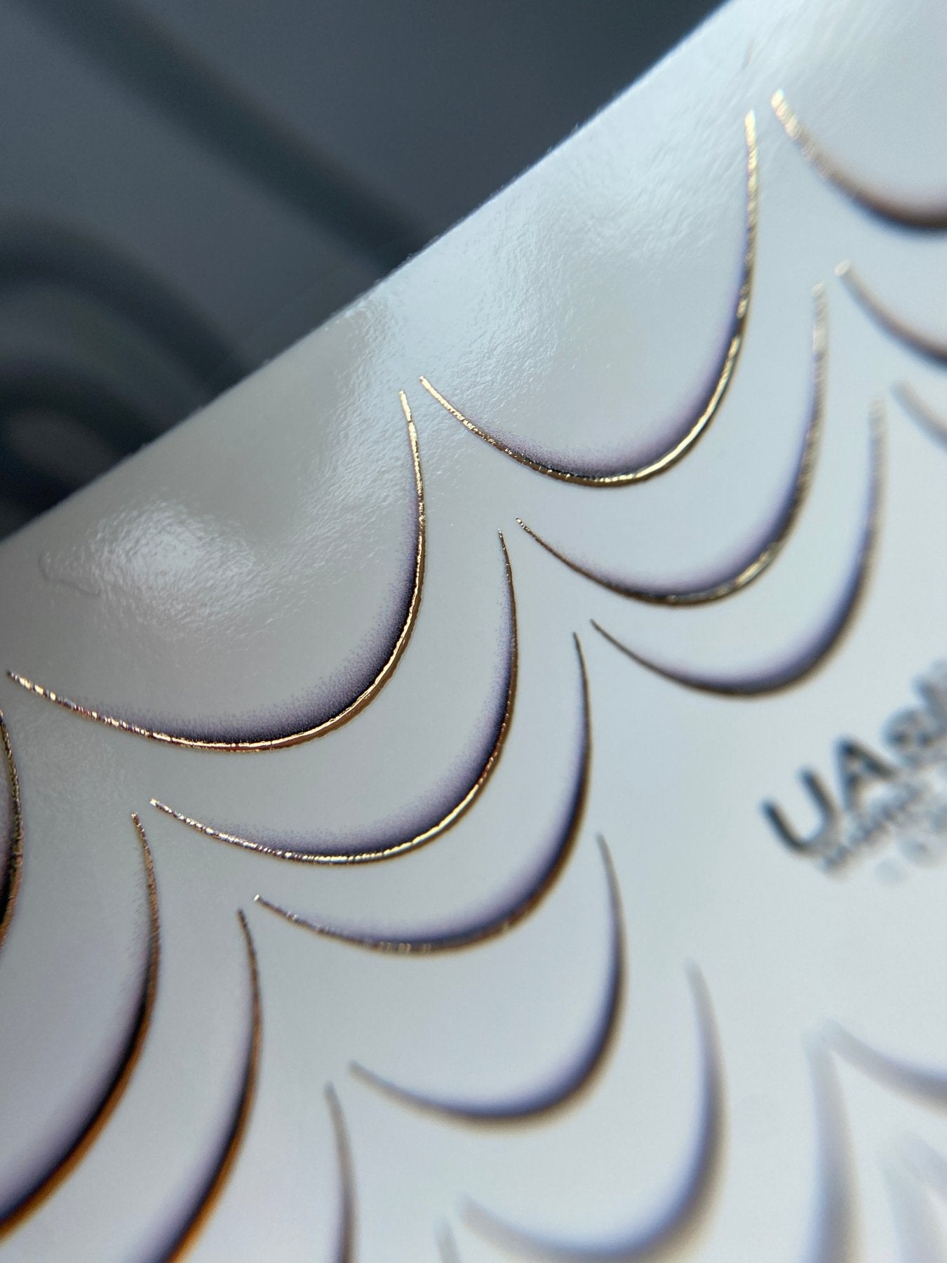 Nail Water Decal CF-260 | French Water Slide Nail Decals | Gold Curved Lines for French Tips - UASLIDER