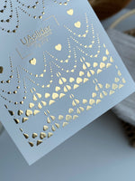 Nail Water Decal Fg-273 | Water Slide Nail Decals | Gold Foil Heart Chains - UASLIDER