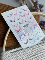 Nail Water Decal CF-439 | Butterfly French Tip Nail Decals | Dreamy Gradient Water Slide Stickers - UASLIDER