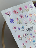 Nail Water Decal CF-507 | Water Slide Nail Decals with Wildflowers | Colorful Floral Nail Art - UASLIDER