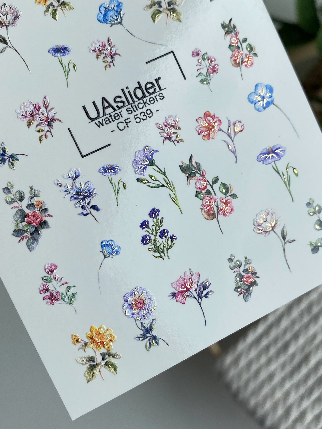 Nail Water Decal CF-539 | Water Slide Nail Decals with Tiny Wildflowers | Delicate Floral Nail Art