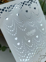 Nail Water Decal Fs-282 | Silver Heart Chain Water Slide Nail Decals | Romantic Foil Nail Tattoos - UASLIDER