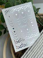 Nail Water Decal Fs-282 | Silver Heart Chain Water Slide Nail Decals | Romantic Foil Nail Tattoos - UASLIDER