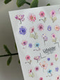 Nail Water Decal CF-507 | Water Slide Nail Decals with Wildflowers | Colorful Floral Nail Art