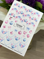 Nail Water Decal NCg-121 | Water Slide Nail Decals with Christmas Ornaments | Festive Holiday Nail Art