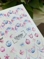 Nail Water Decal NCg-121 | Water Slide Nail Decals with Christmas Ornaments | Festive Holiday Nail Art