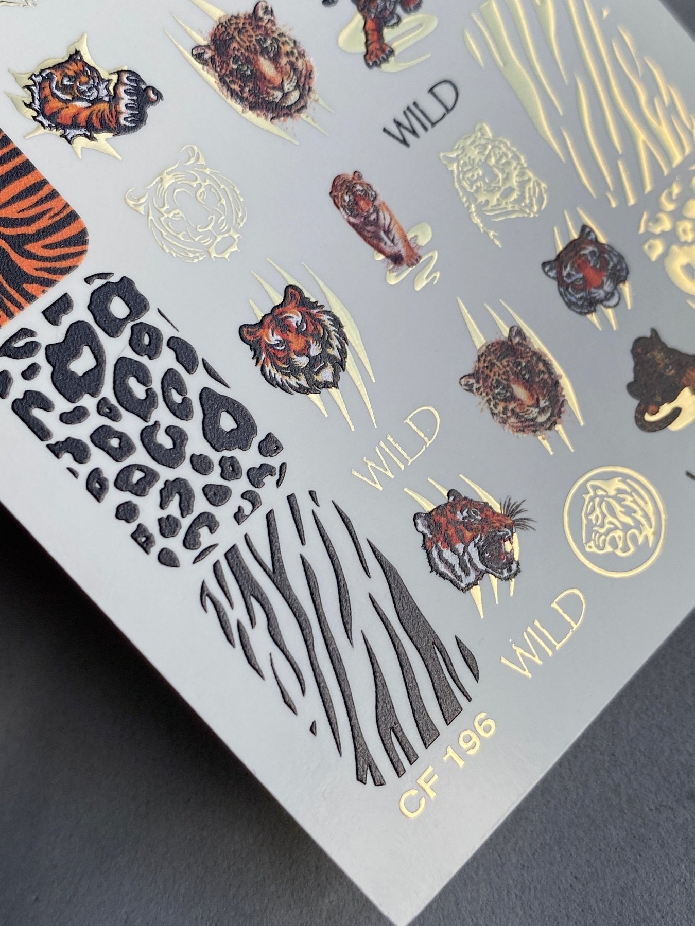 Nail Water Decal CF-196 | Nail Water Decals | Wild Animals & Leopard/Tiger Prints - UASLIDER