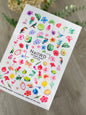Nail Water Decal 218 Nail WD | Water Slide Nail Decals with Tropical Flowers and Fruits | Exotic Nail Art Mix