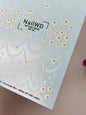 Adesivo per unghie 239 Nail WD | Adesivi per unghie a scivolamento ad acqua Margherite | Adesivi per unghie ad acqua con disegno floreale bianco
