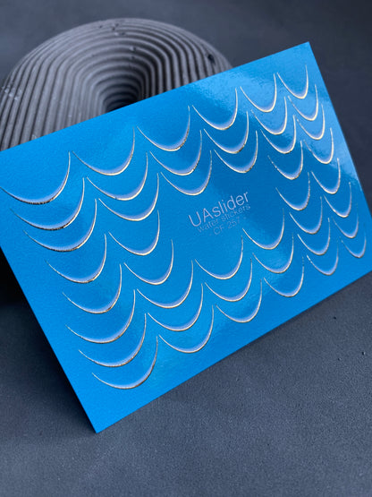 Nail Water Decal CF-257 | French Water Slide Nail Decals | Silver Curved Lines for French Tips