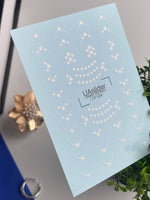 Nail Water Decal CF-558 | French Water Slide Nail Decals with Floral Dots | White Flowers and Delicate Lines - UASLIDER