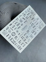 Nail Water Decal CF-250 | Minimalist Water Slide Nail Decals | Black & Silver Quotes and Words - UASLIDER