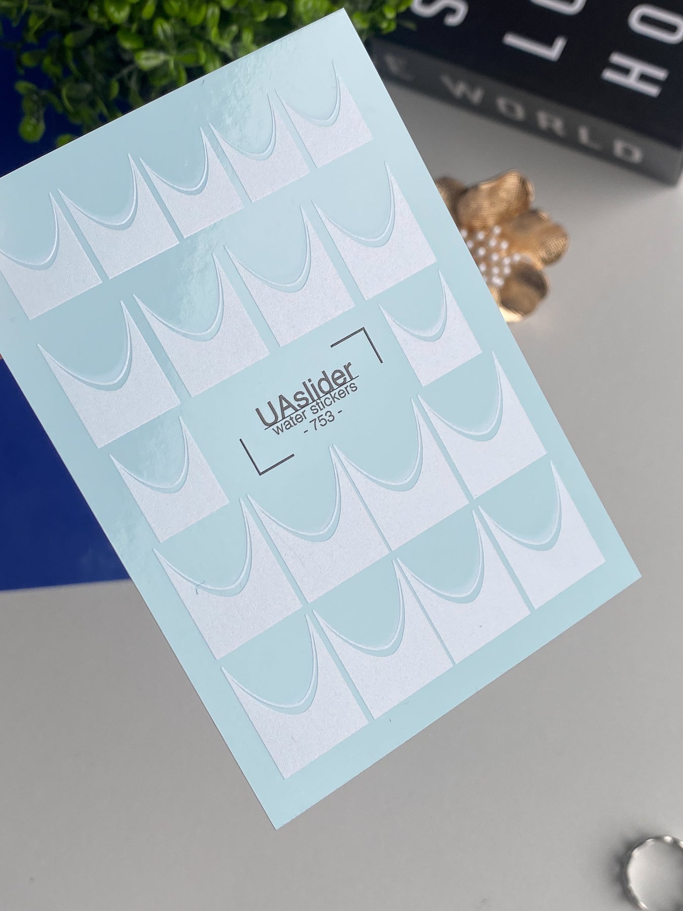 Calcomanía de agua para uñas 753