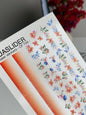 Nail Water Decal CF-709 | Water Slide Nail Decals | Autumn Gradient and Floral Leaves
