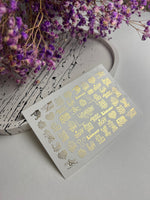 Nail Water Decal Fg-150 | Gold Foil Water Slide Nail Decals | Romantic & Motivational Quotes - UASLIDER