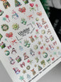 Nail Water Decal NCg-138 | Christmas Water Slide Nail Decals | Festive Holiday Designs