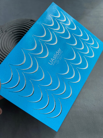 Nail Water Decal CF-257 | French Water Slide Nail Decals | Silver Curved Lines for French Tips