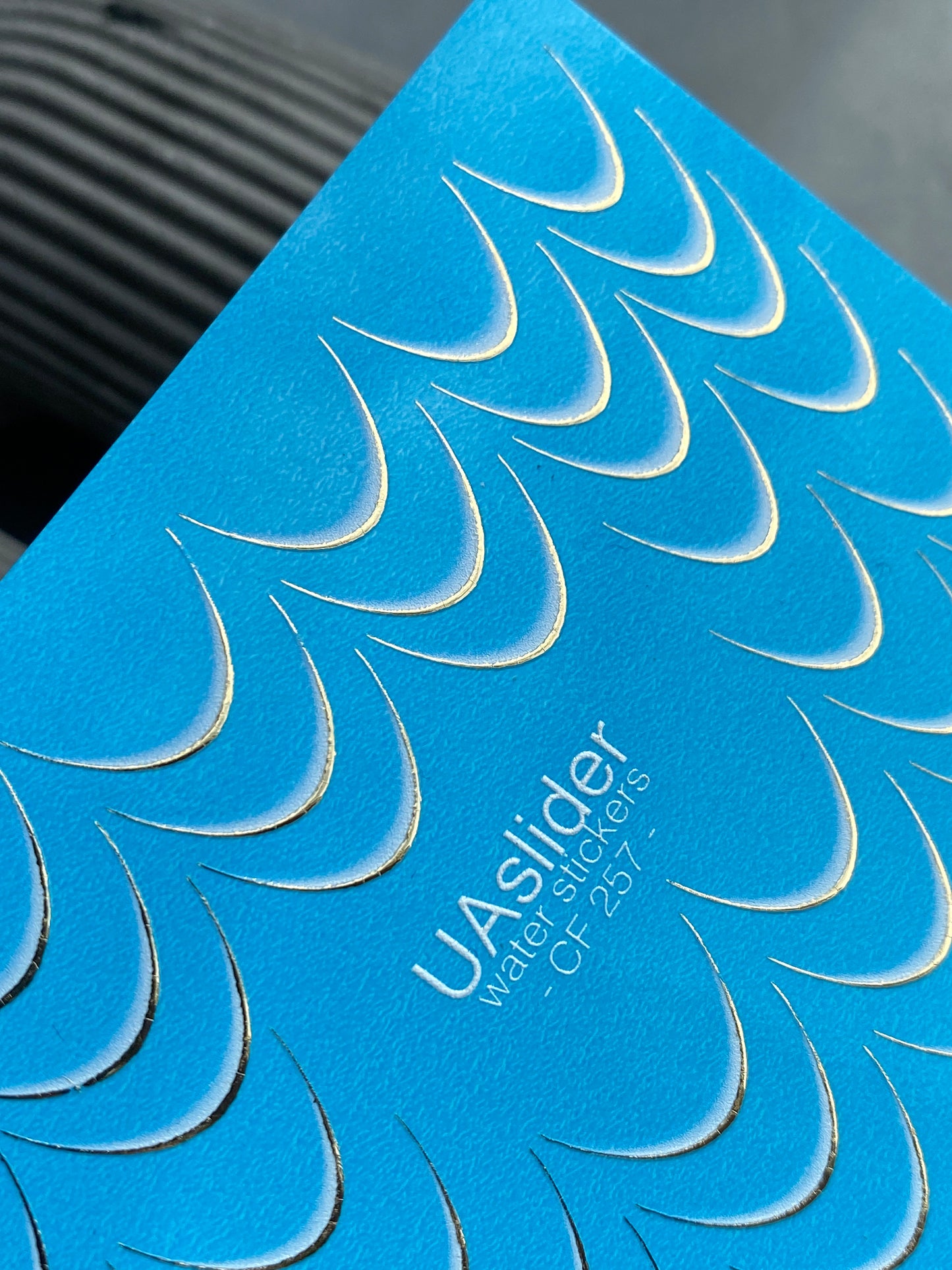 Nail Water Decal CF-257 | French Water Slide Nail Decals | Silver Curved Lines for French Tips