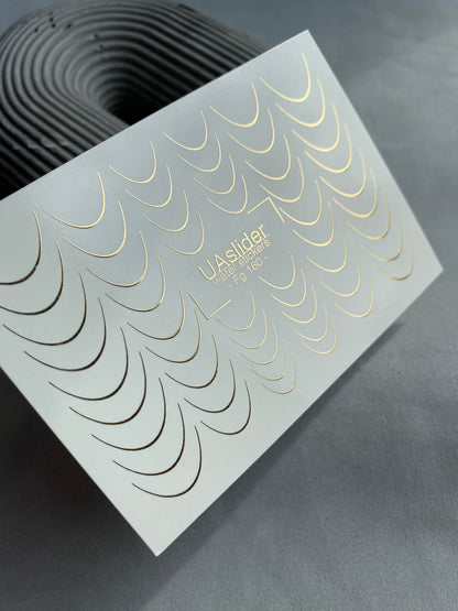 Nail Water Decal Fg-160 | Silver Foil Water Slide Nail Decals | Classic French Tips