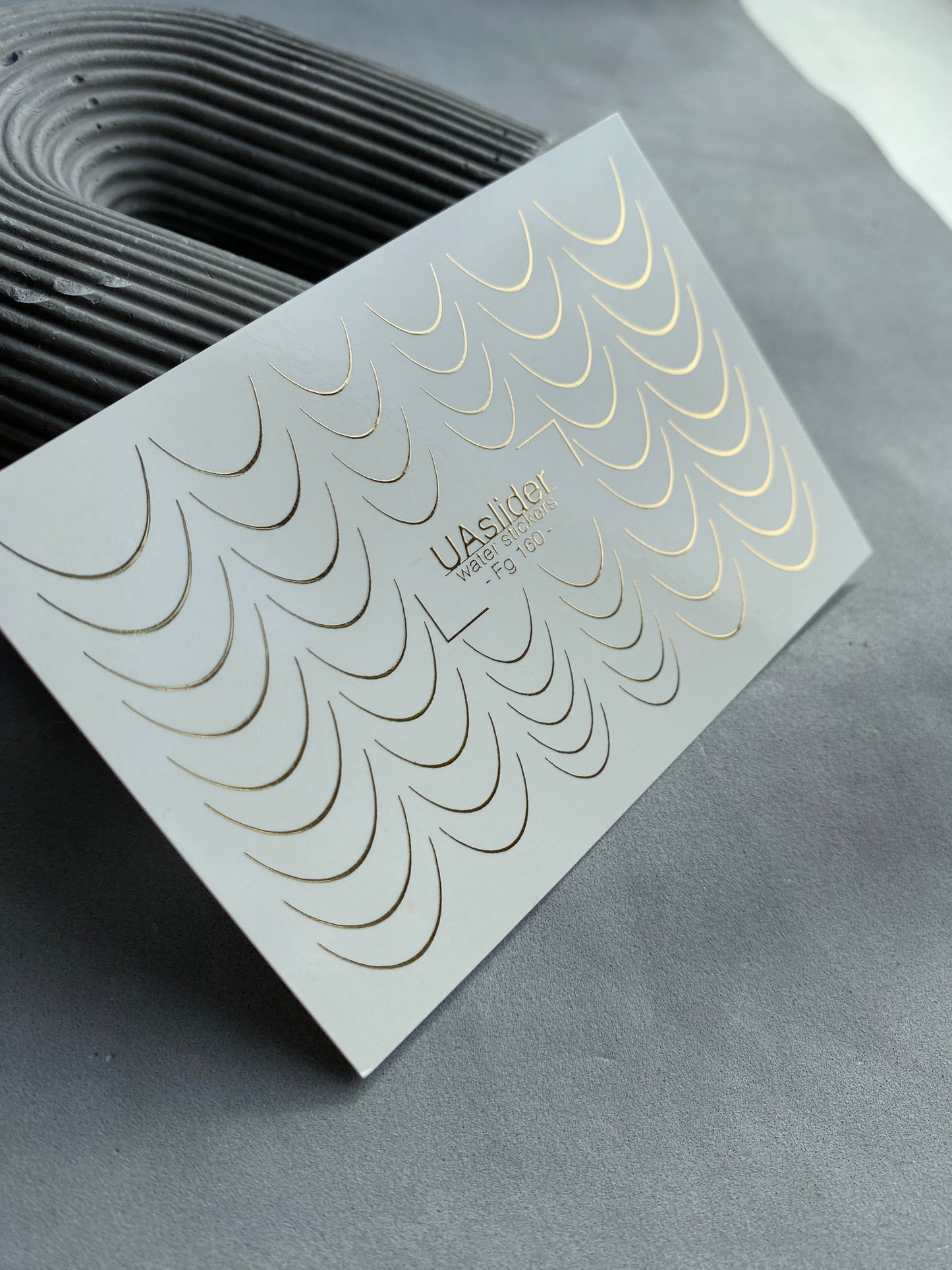 Nail Water Decal Fg-160 | Silver Foil Water Slide Nail Decals | Classic French Tips