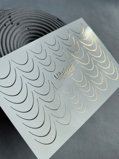 Nail Water Decal Fg-160 | Silver Foil Water Slide Nail Decals | Classic French Tips