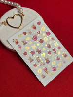 Nail Water Decal CF-080 | Love is Nail Art Water Decals | Romantic Cartoon Couple Designs - UASLIDER