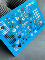 Nail Water Decal CF-078 | Valentine’s Day Nail Art Water Decals | Hearts, Love Quotes and Patterns - UASLIDER