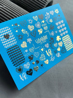 Nail Water Decal CF-078 | Valentine’s Day Nail Art Water Decals | Hearts, Love Quotes and Patterns - UASLIDER