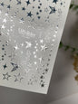Nail Water Decal Fs-300 | Water Slide Nail Decals | Silver Star Constellations and Galaxy Design