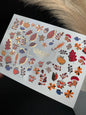Nail Water Decal CF-287 | Autumn Forest Water Slide Nail Decals | Foxes, Pumpkins & Cozy Accents