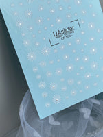 Nail Water Decal CF-554 | Water Slide Nail Decals with Daisies | White Floral Nail Art - UASLIDER