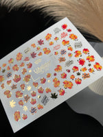 Nail Water Decal CF-289 | Autumn Leaves Water Slide Nail Decals | Fall Quotes & Seasonal Vibes - UASLIDER