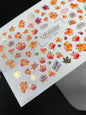 Nail Water Decal CF-289 | Autumn Leaves Water Slide Nail Decals | Fall Quotes & Seasonal Vibes