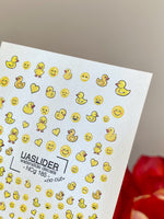 Duck Nail Decals — Rubber Ducks, Smiley Faces & Hearts | NCg-185