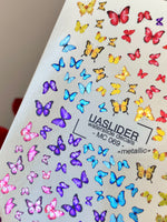 Butterfly Nail Decals — Rainbow Ombre Swarm, All Sizes | MC-069