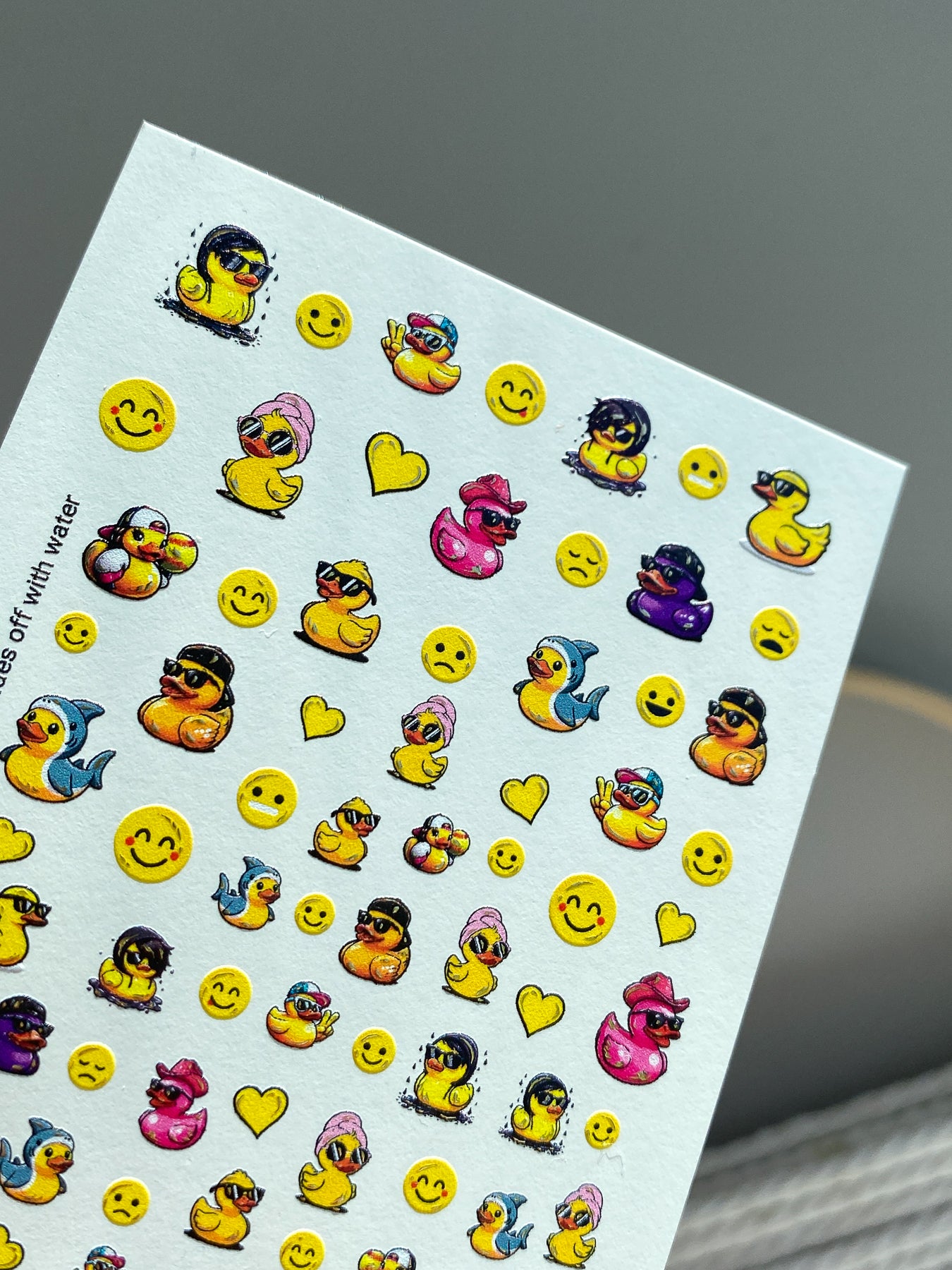 Duck Nail Decals — Cool Rubber Ducks with Sunglasses & Outfits | NCg-182
