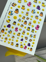 Duck Nail Decals — Cool Rubber Ducks with Sunglasses & Outfits | NCg-182