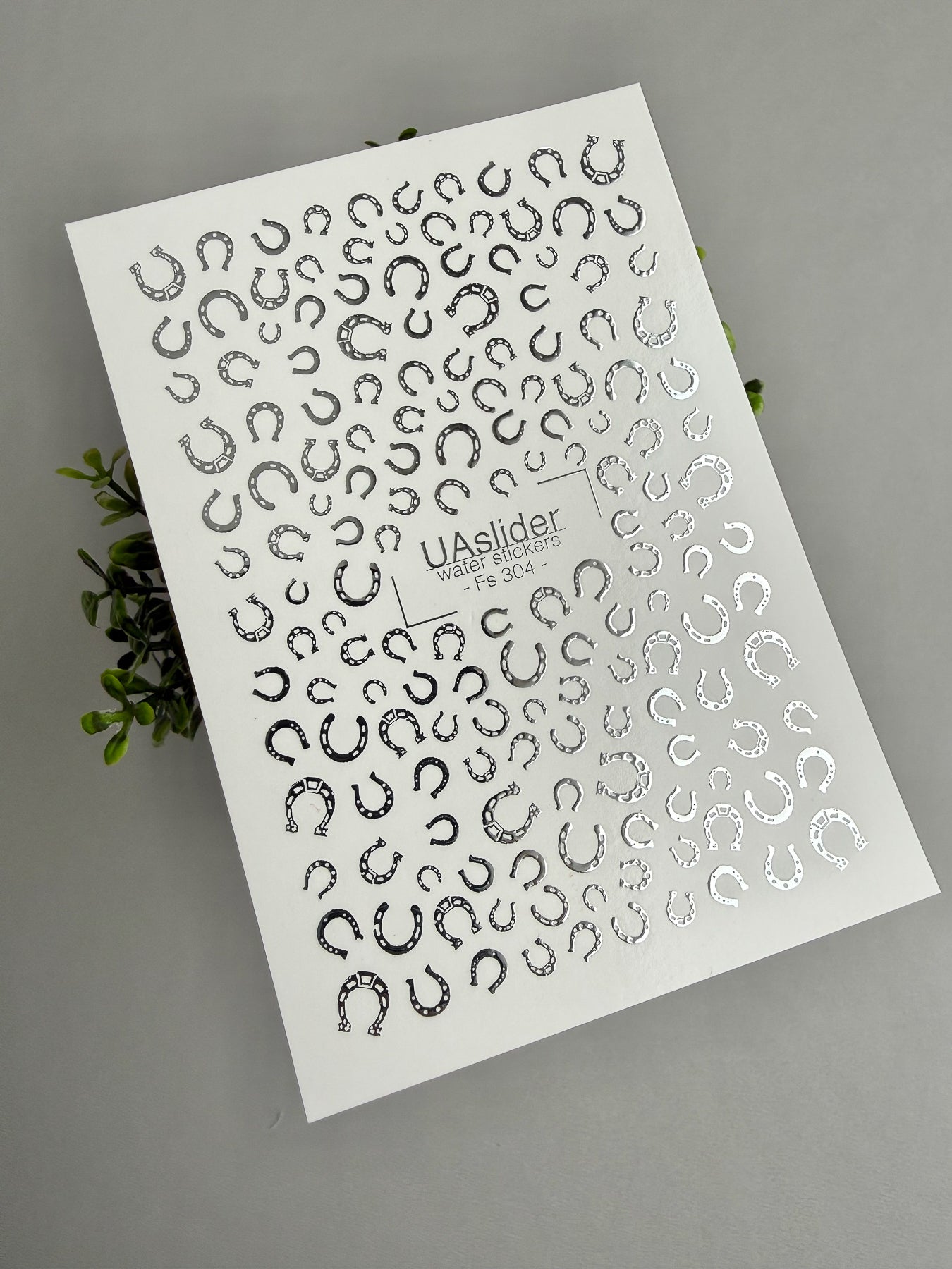 Horseshoe Nail Decals — Silver Foil Lucky Horseshoes | Fs-304