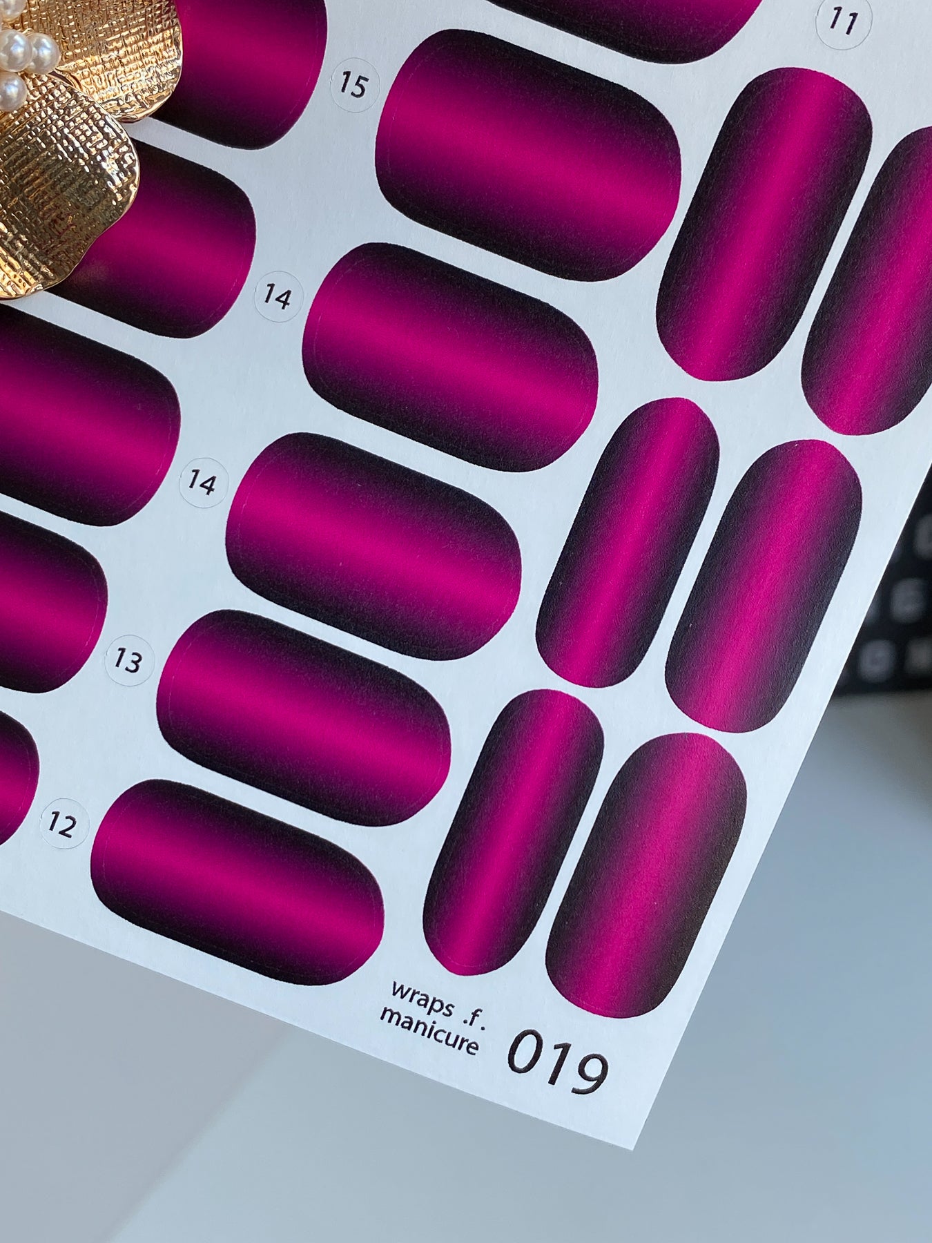 Nail wrap films wnb-019