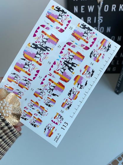 Nail wrap films wnb-113