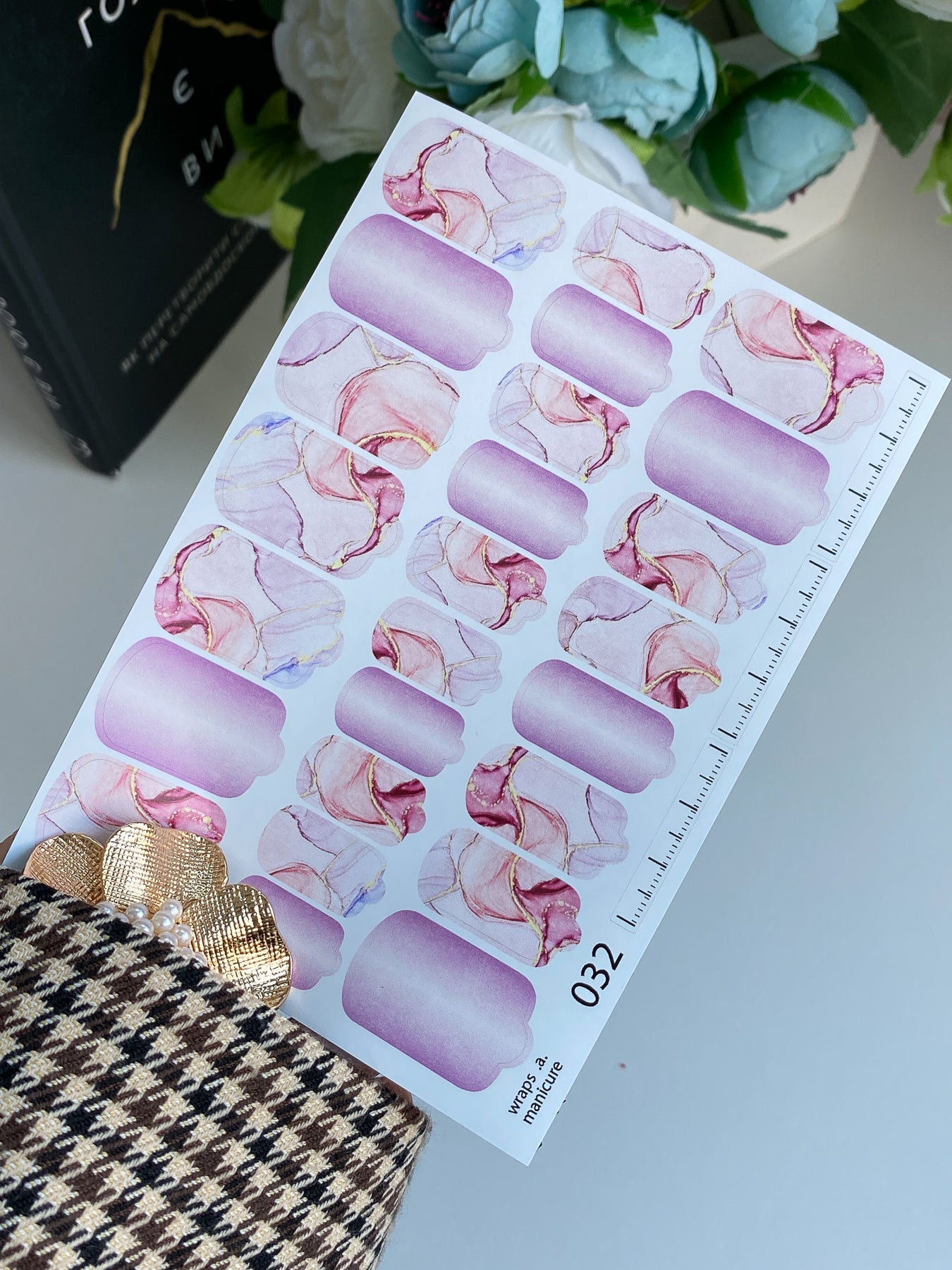 Folii pentru înfășurarea unghiilor wnb-032