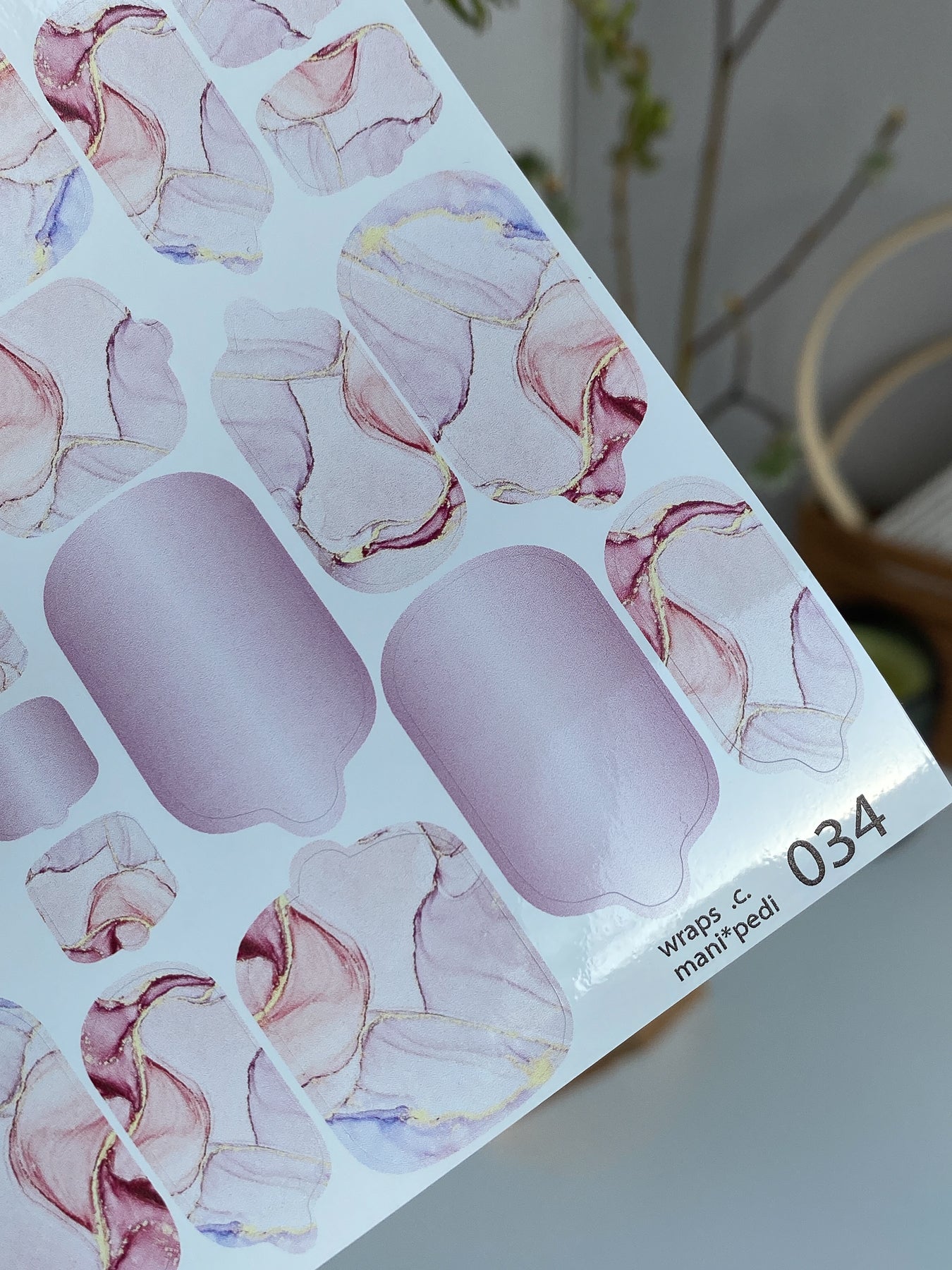 Folii pentru înfășurarea unghiilor wnb-034